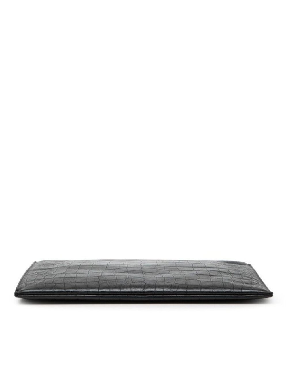 Saint Laurent Croco Embossed Clutch Black Leather - Picture 3 of 9